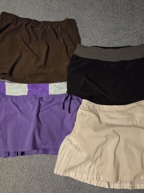 Lot of 4 Athletic Skorts- Calia, Nike, Lululemon, Under Armour